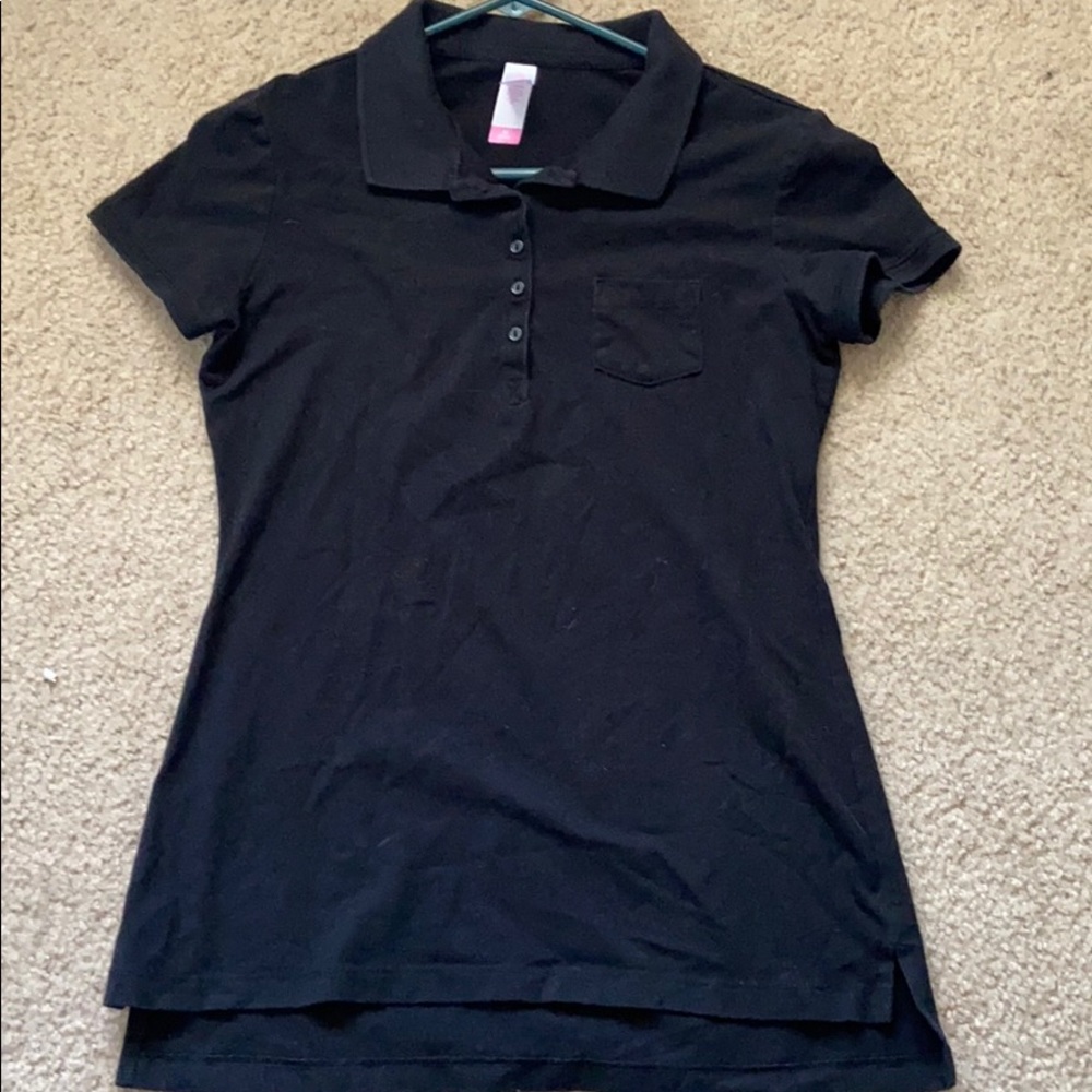 Black collared shirt
